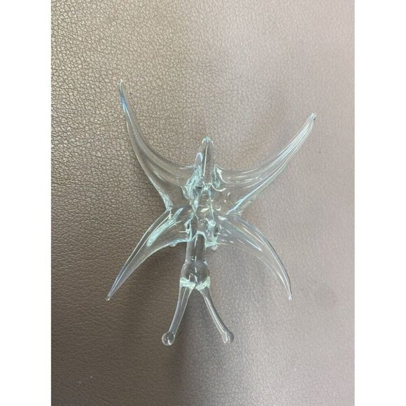 Studio Crafted Delicate Hand Blown Glass Butterfly Clear Figurine - Picture 6 of 8